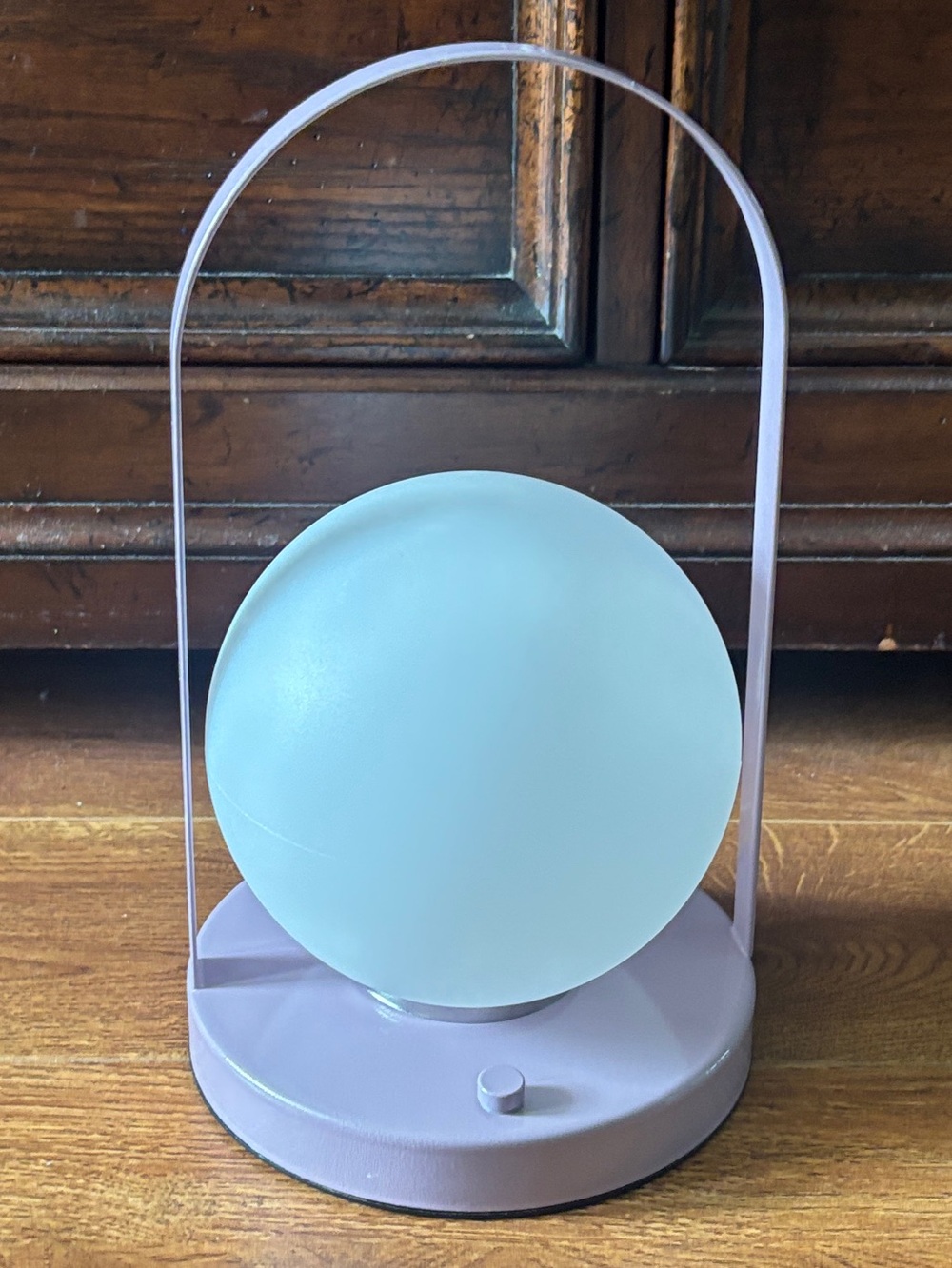 Modern Lavender Table Lamp with Frosted Globe